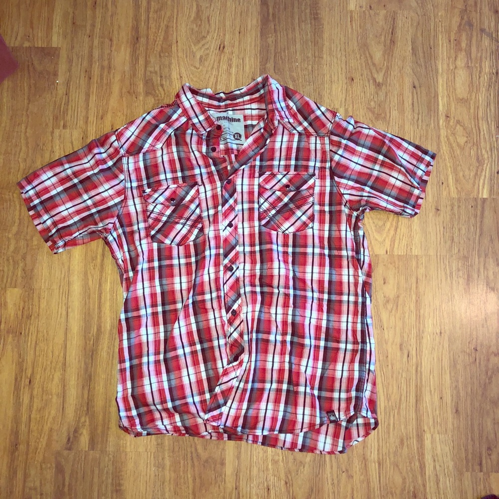 Men’s Plaid short sleeve button down